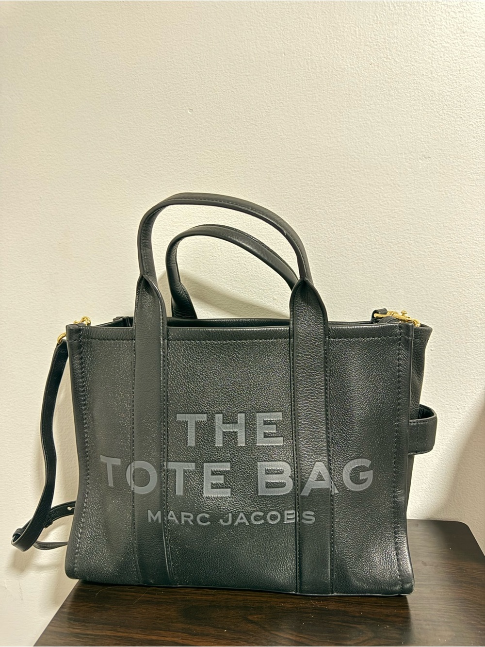 Marc Jacobs The Tote Bag in Black Leather Medium